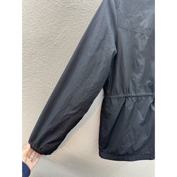 Athletic Works Womens Jacket Size Medium Black Zip Up Hooded Fleece Lined - Picture 3 of 16